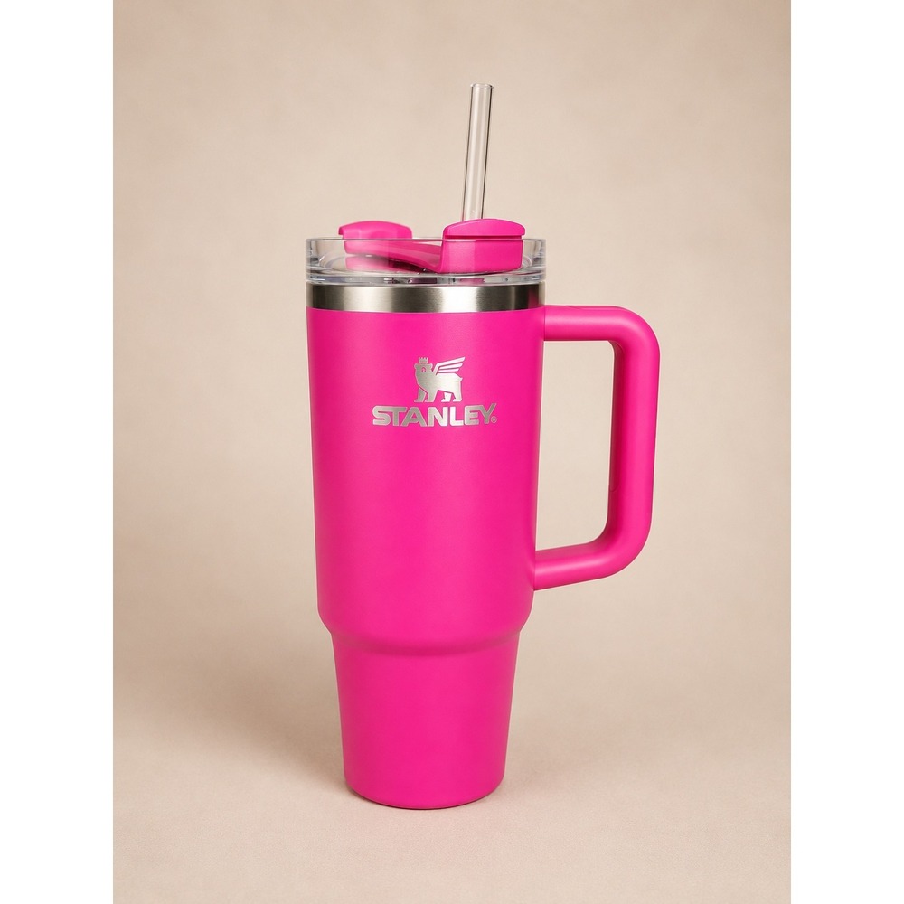Stanley Quencher H2.0 30oz Camelia Pink Tumbler FlowState Cup Barbiecore